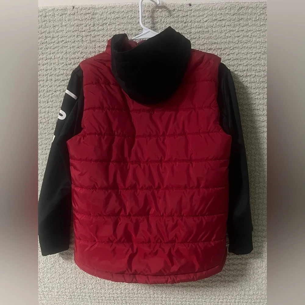 Jordan Kids Red and Black Puffer Jacket